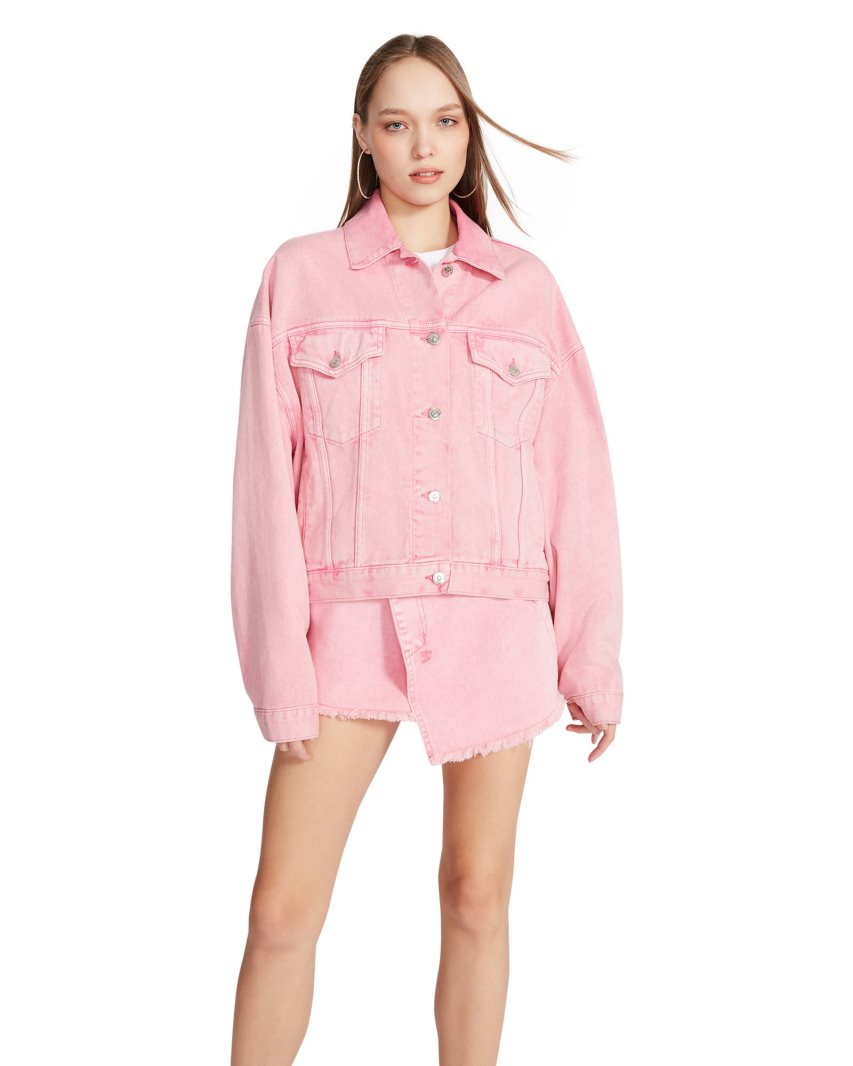 Pink Steve Madden Sienna Denim Women's Jackets | PH 5391O16Z